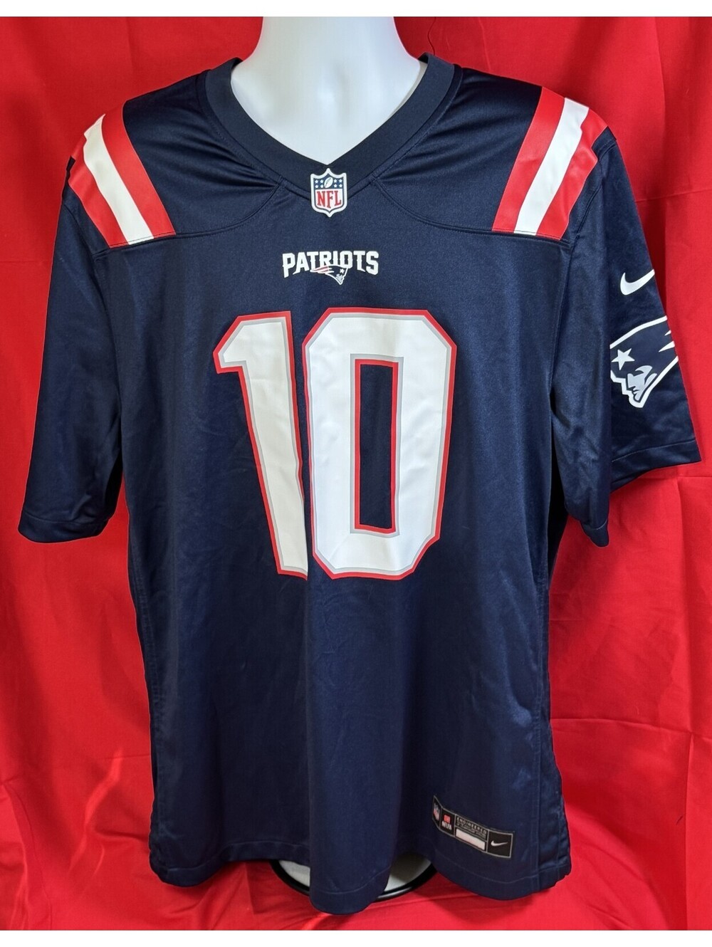 Nike New England Patriots Drake Maye #10 Blue Jersey Size XL NWT